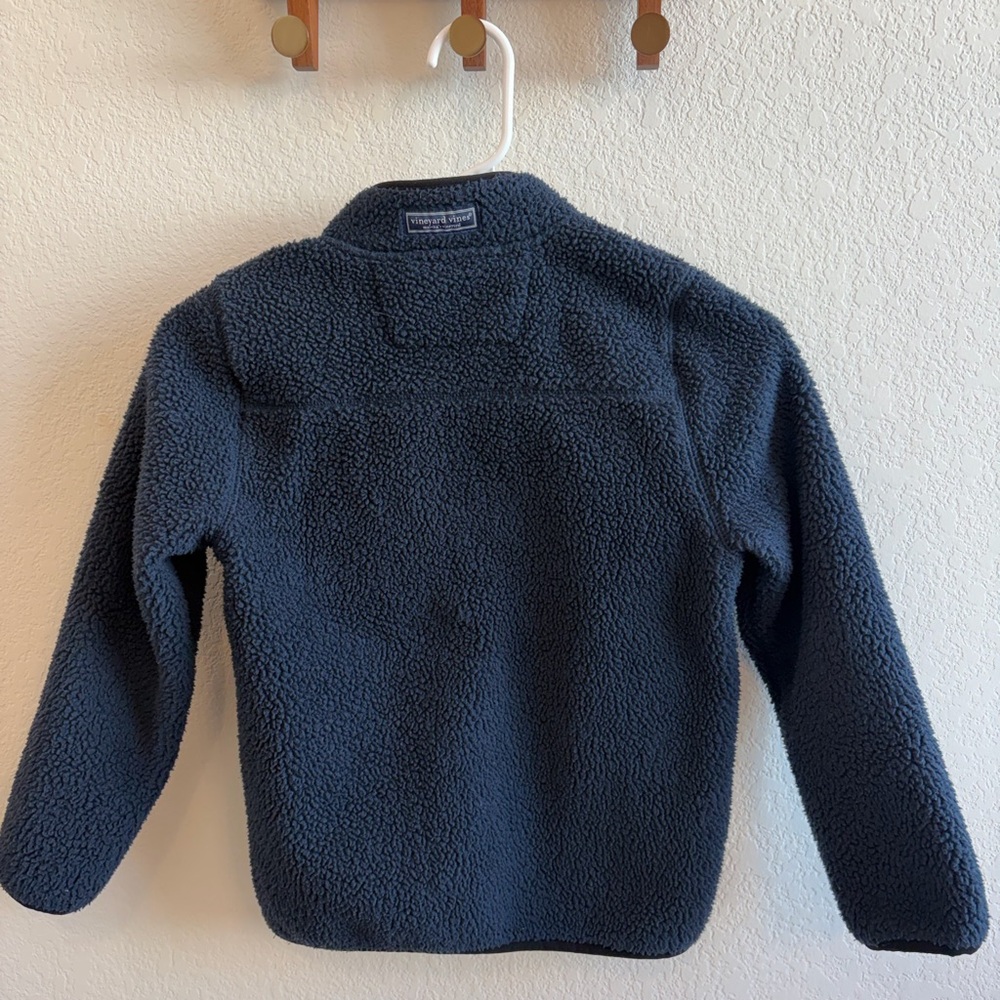 Vineyard Vines Kids Blue Fleece Pullover - Picture 6 of 6